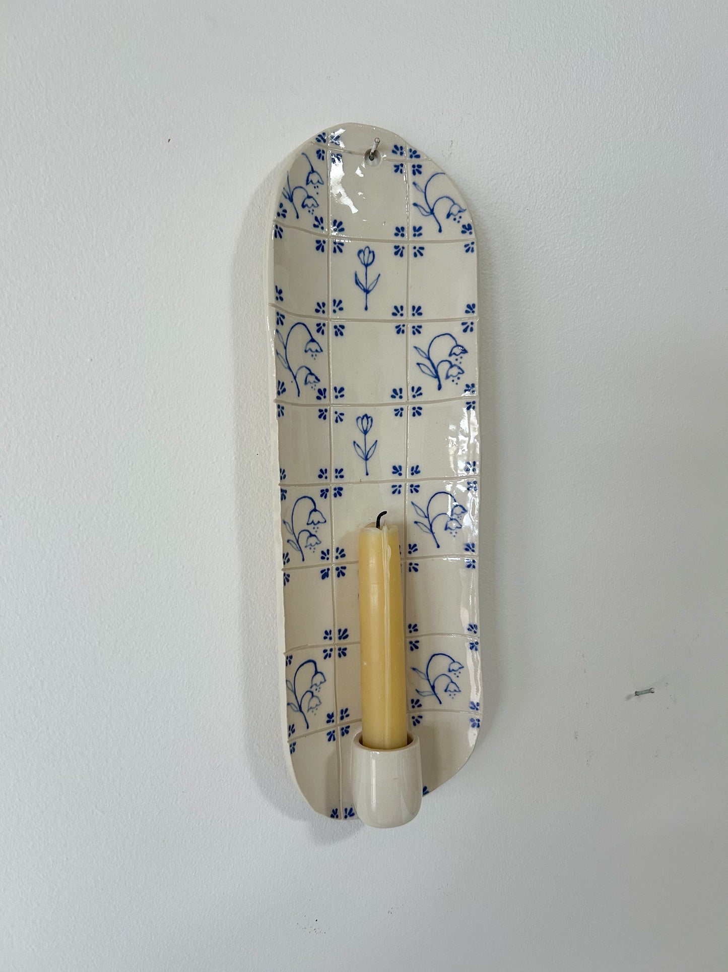Delft Candle Sconce