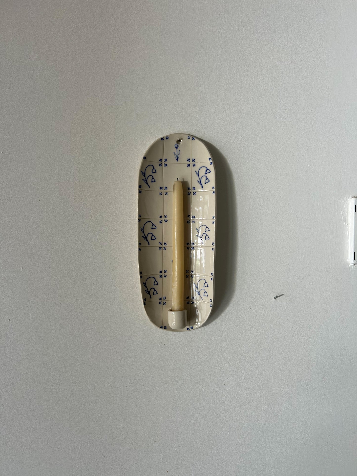 Delft Candle Sconce