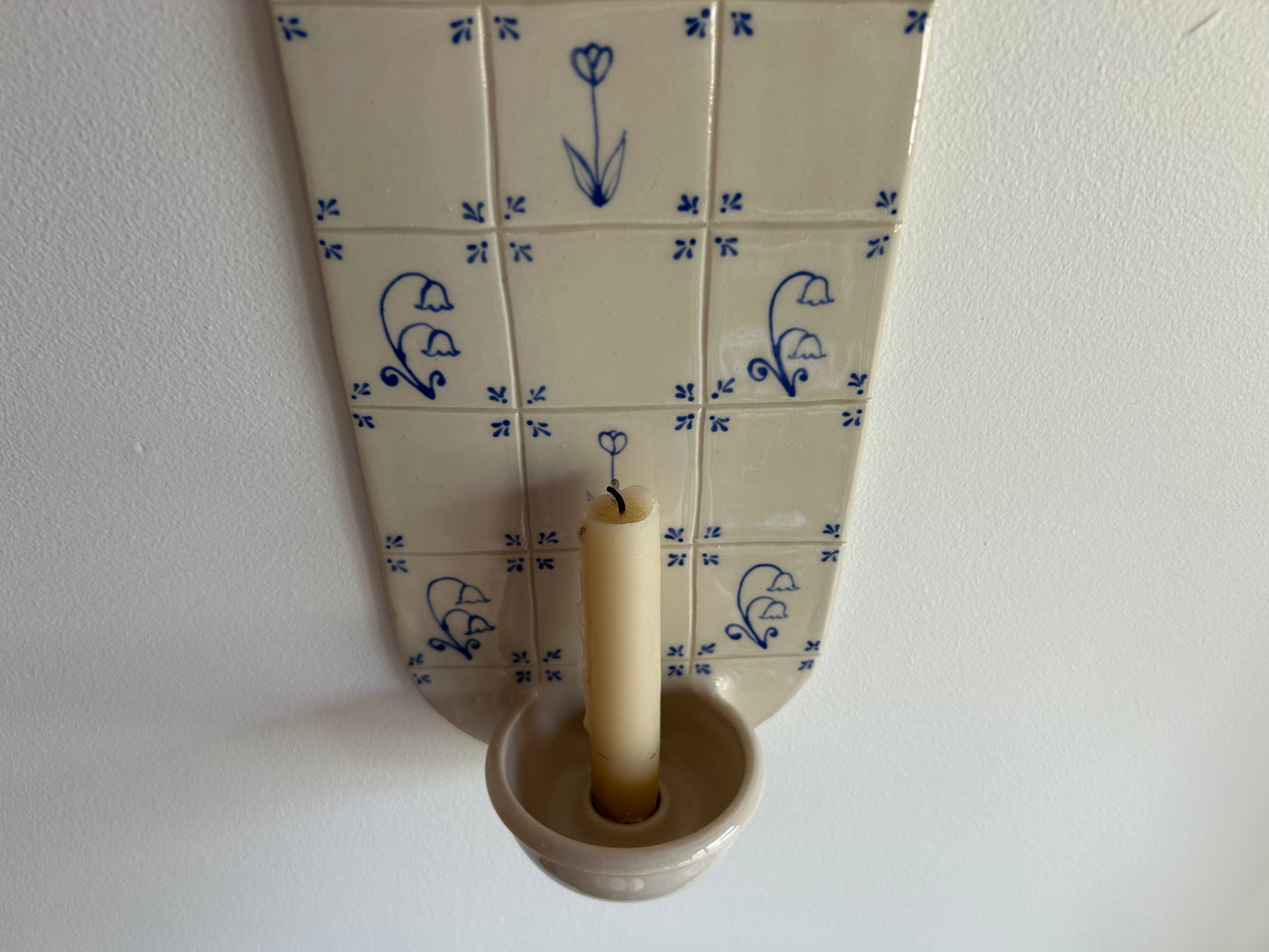 Delft Candle Sconce