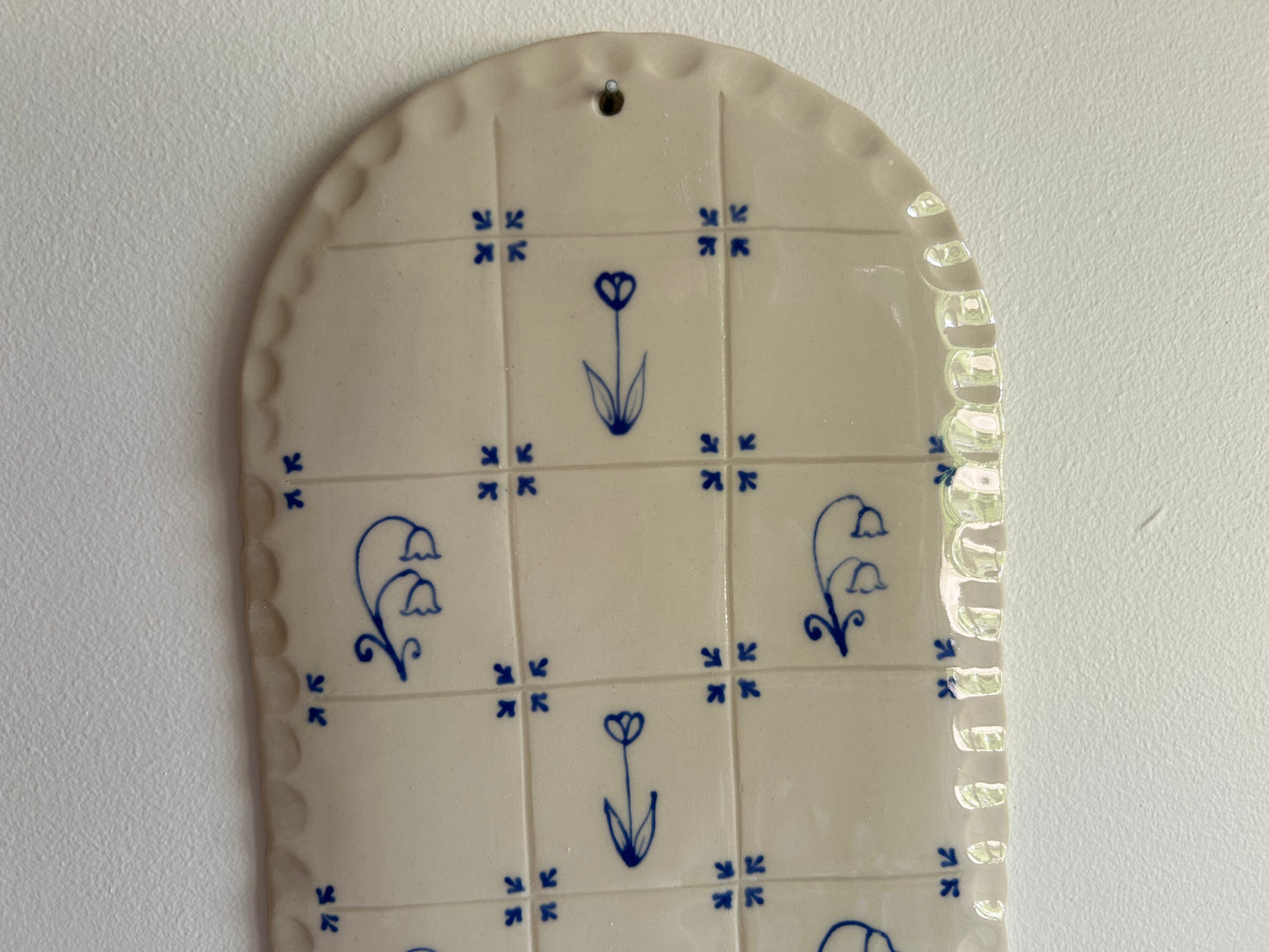 Delft Candle Scalloped Sconce