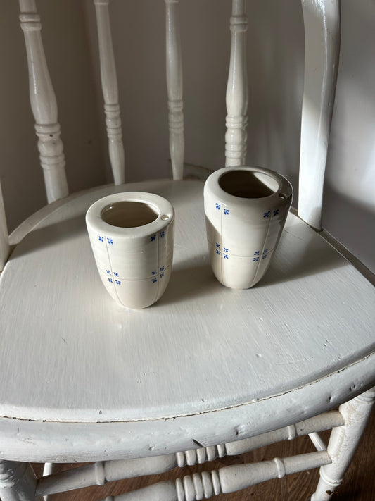 'Delft' On the Go Cup Turned Rim - Two Sizes