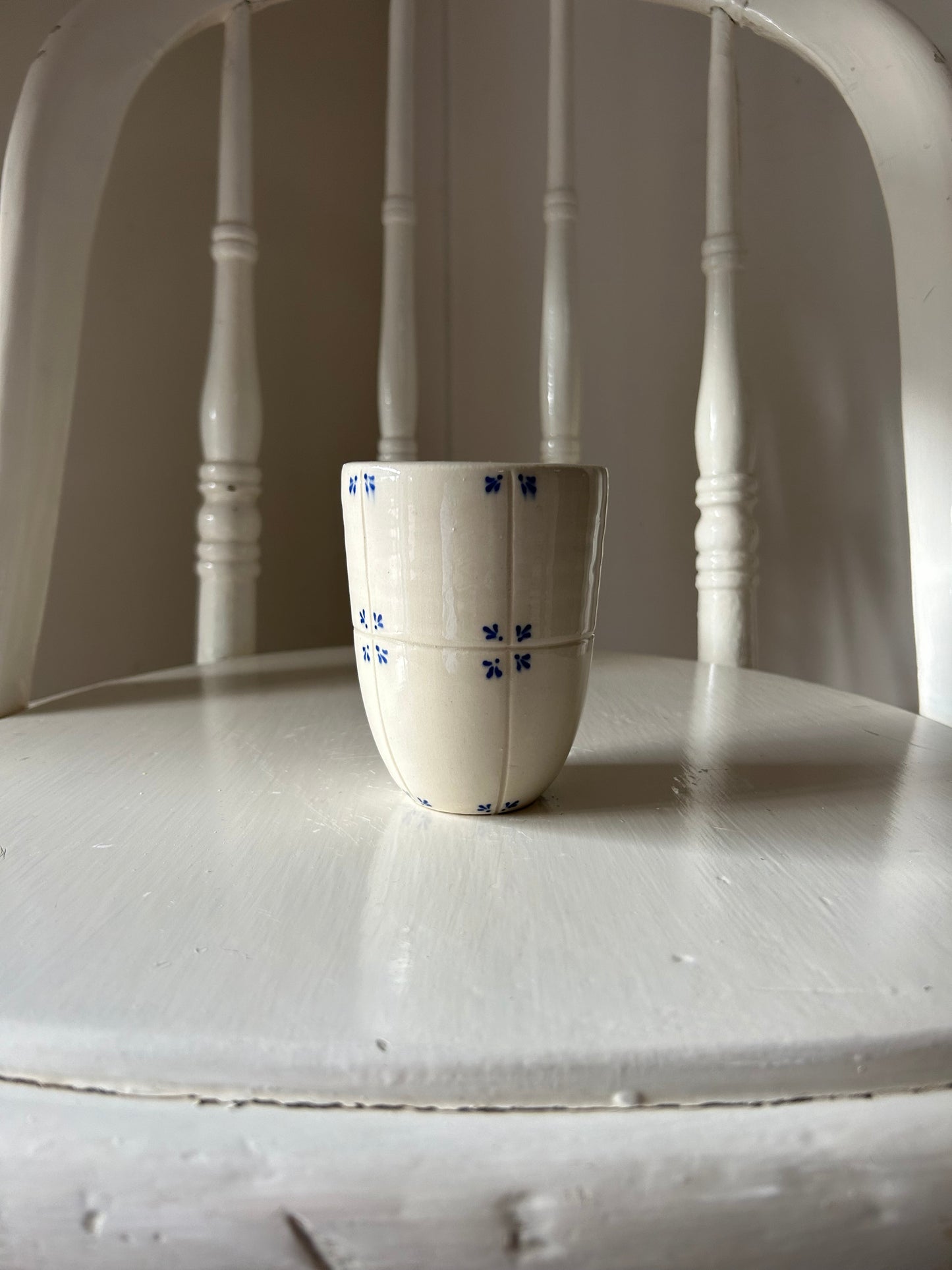 'Delft' On the Go Cup Turned Rim - Two Sizes