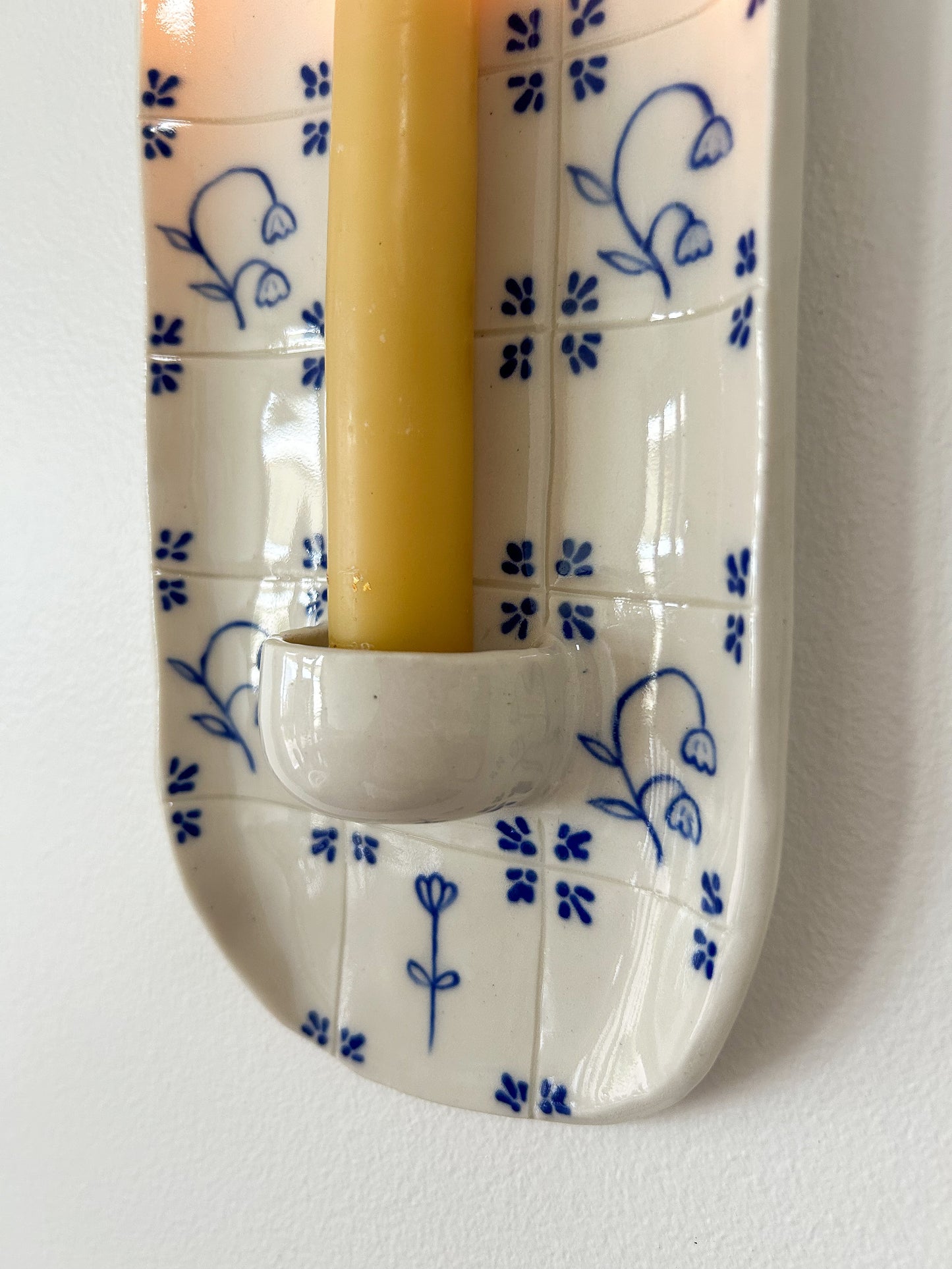 Delft Candle Sconce
