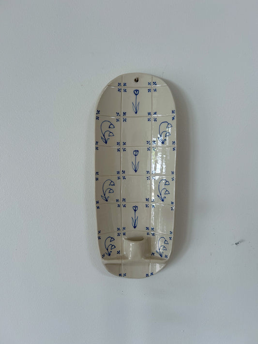 Delft Candle Sconce