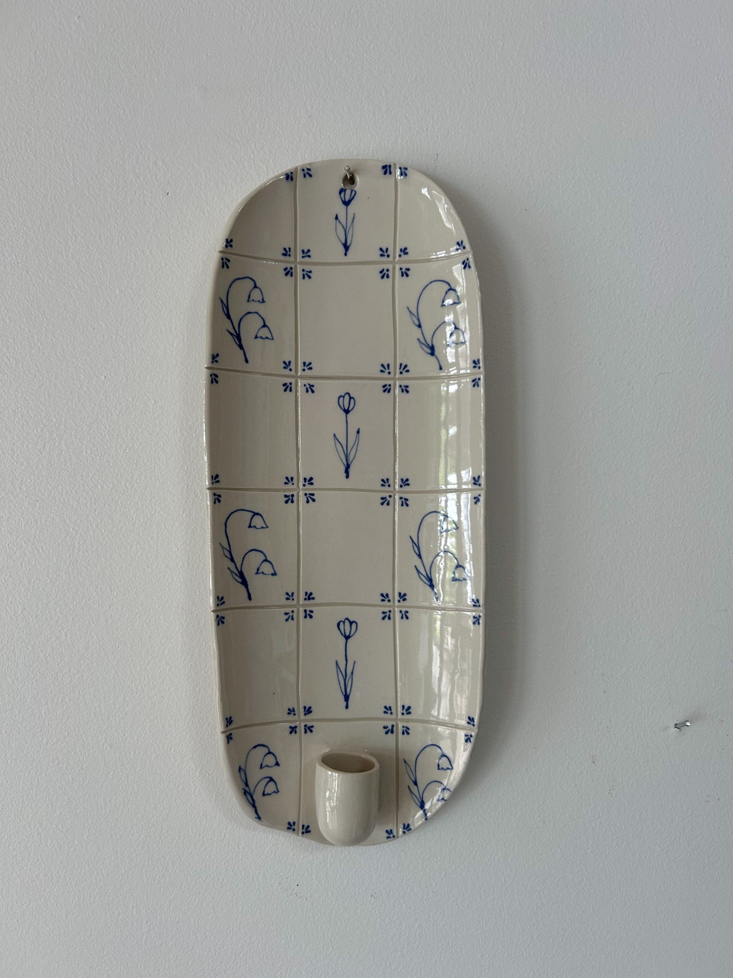 Delft Candle Sconce
