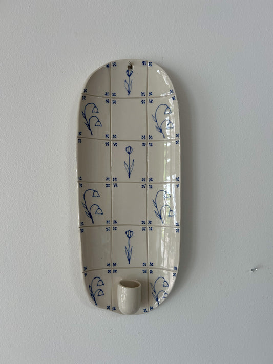 Delft Candle Sconce
