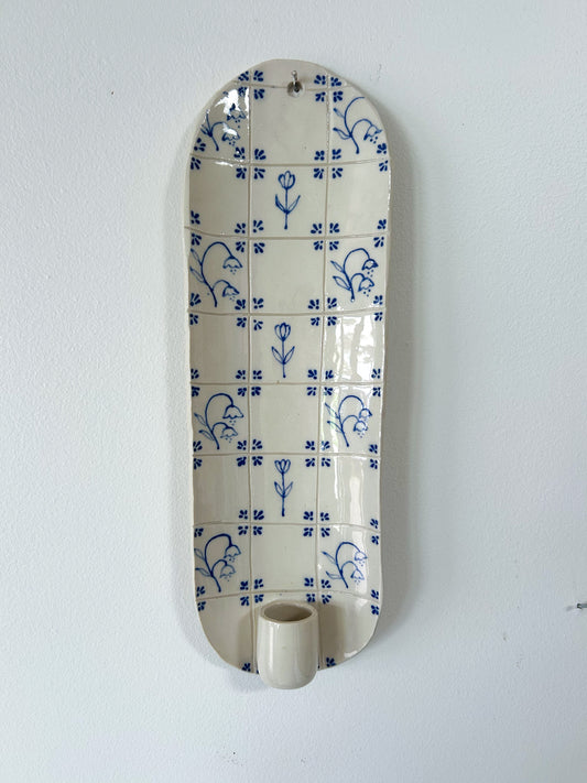 Delft Candle Sconce
