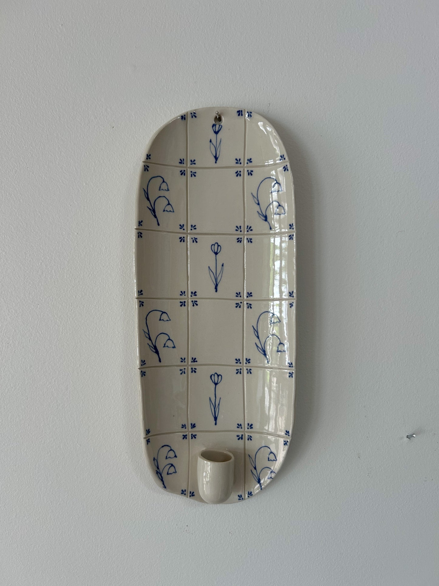 Delft Candle Sconce
