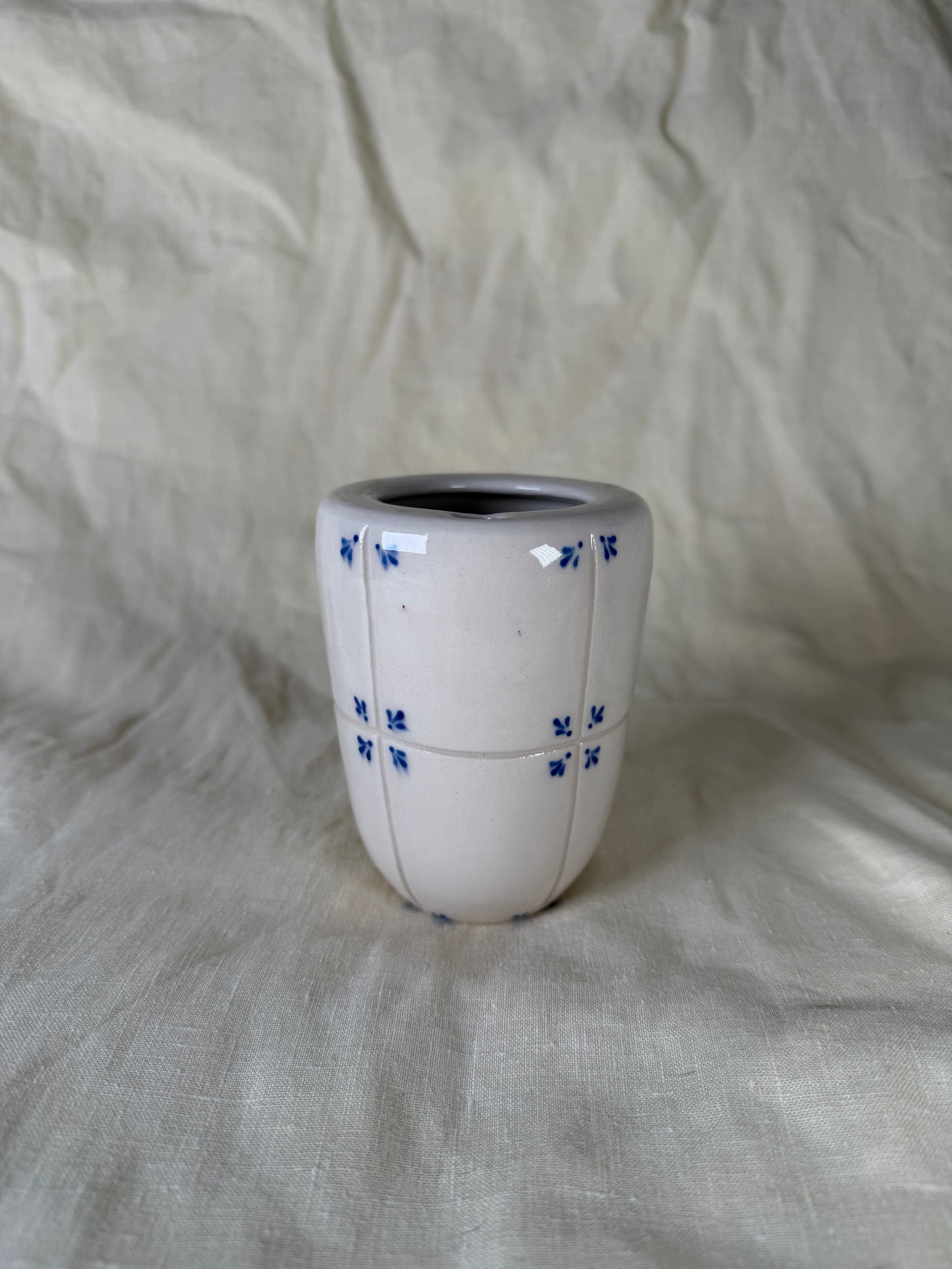 SECOND -  Chunky Tile 'Delft' On the Go Cup Turned Rim