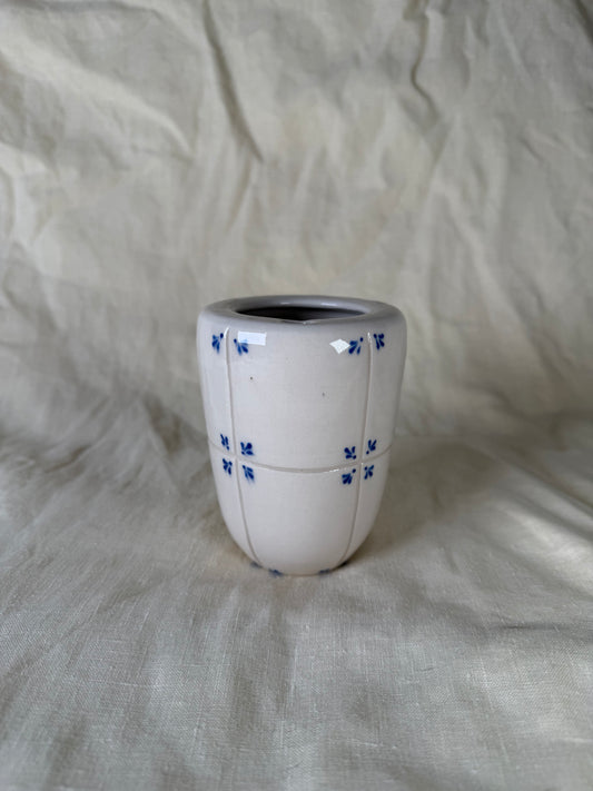 SECOND -  Chunky Tile 'Delft' On the Go Cup Turned Rim