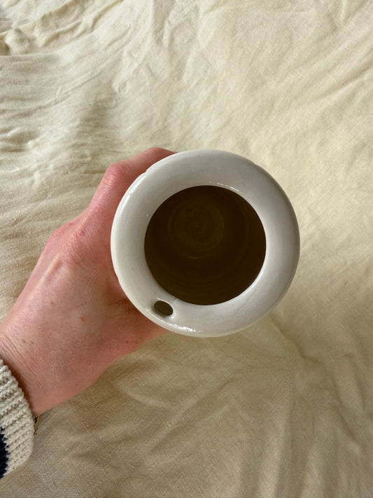 SECOND -  Chunky Tile 'Delft' On the Go Cup Turned Rim