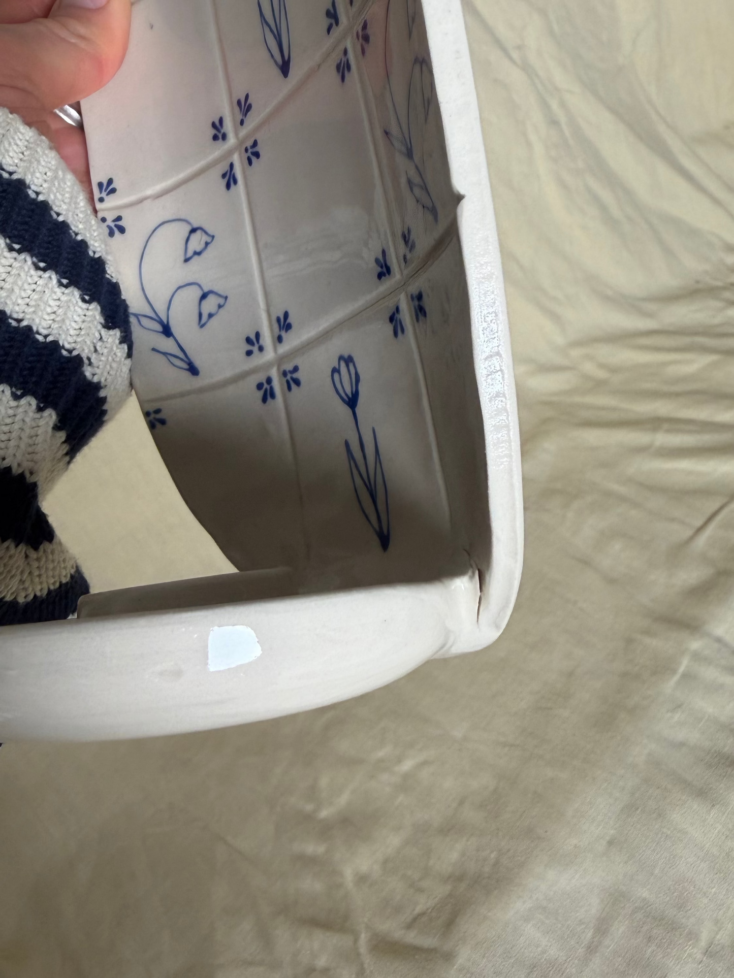 SECOND - Delft Candle Sconce (slimmer candle cradle)