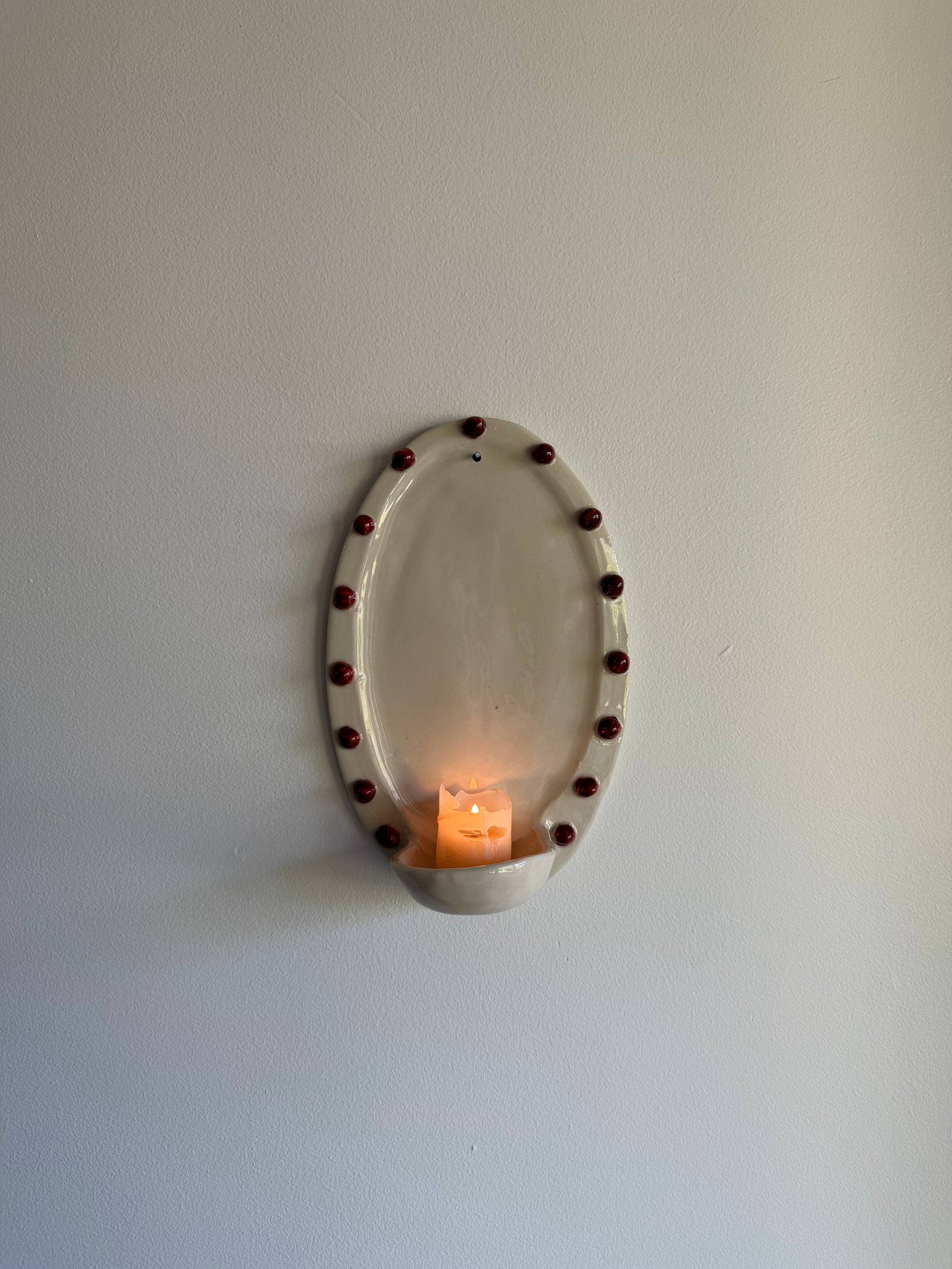 Dot Oval Candle Sconce