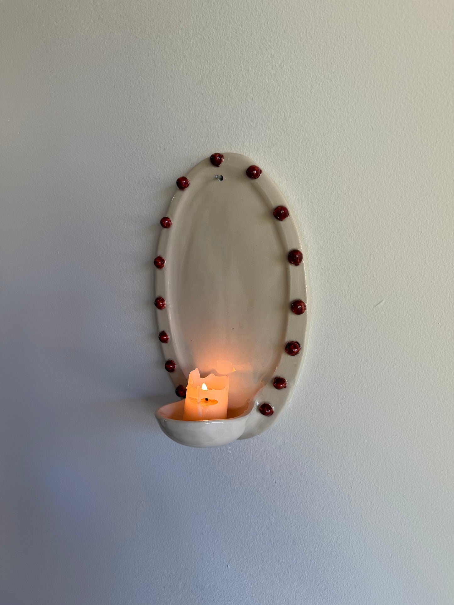 Dot Oval Candle Sconce