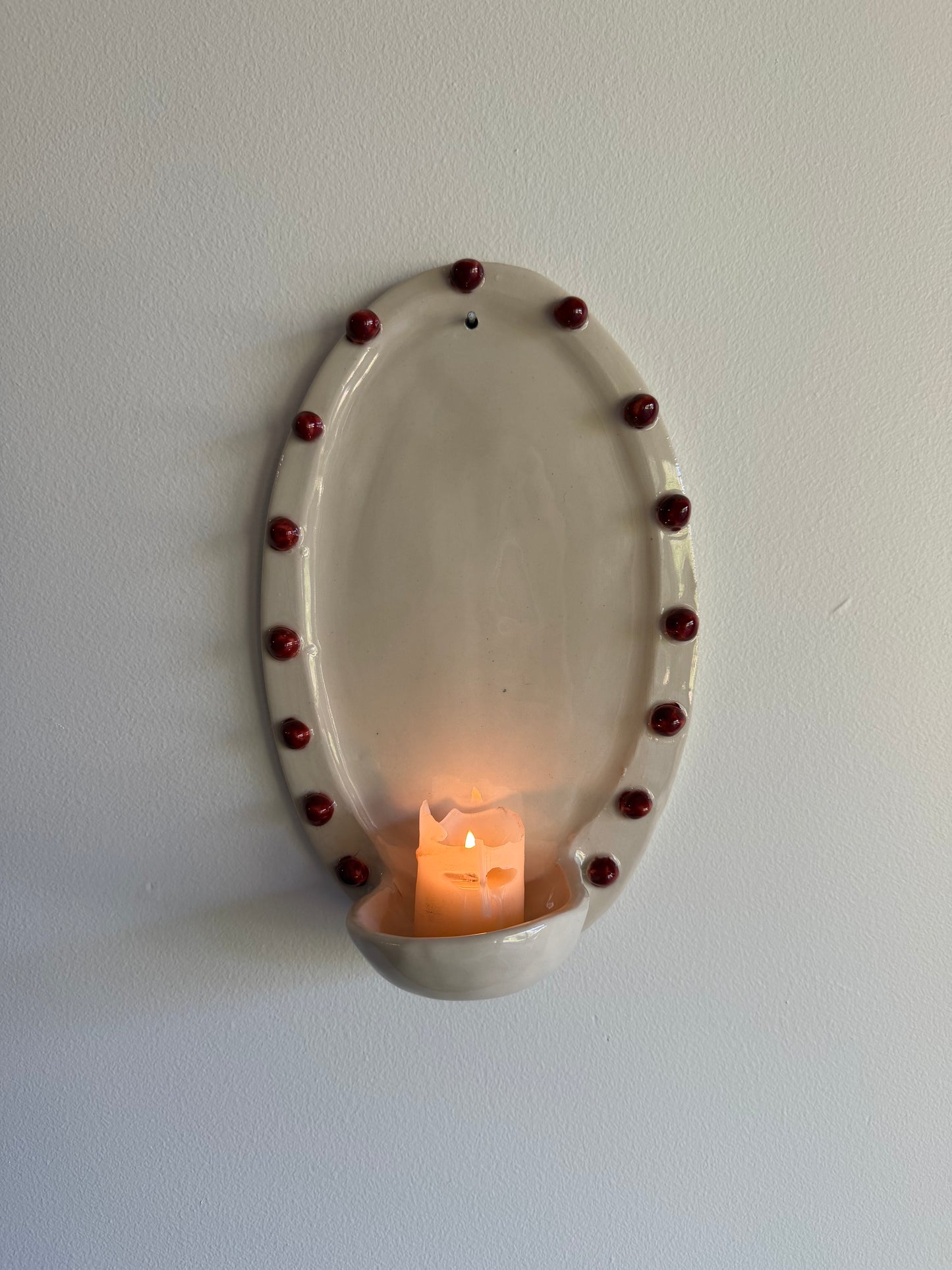 Dot Oval Candle Sconce