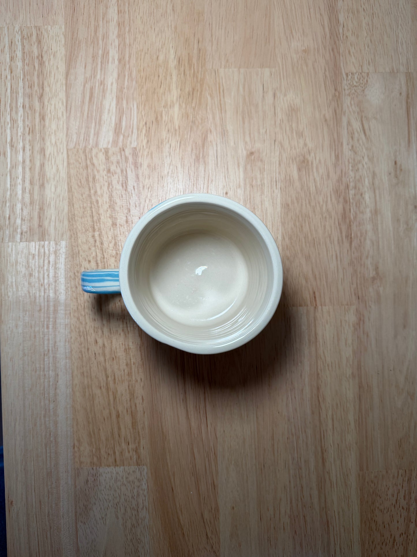 Blue and Cream Dot Mug