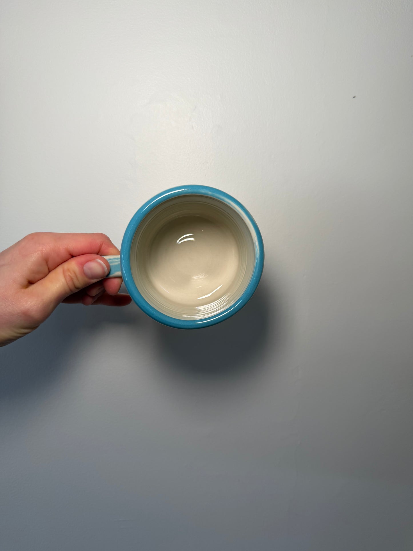 Blue and Cream Marble Mug