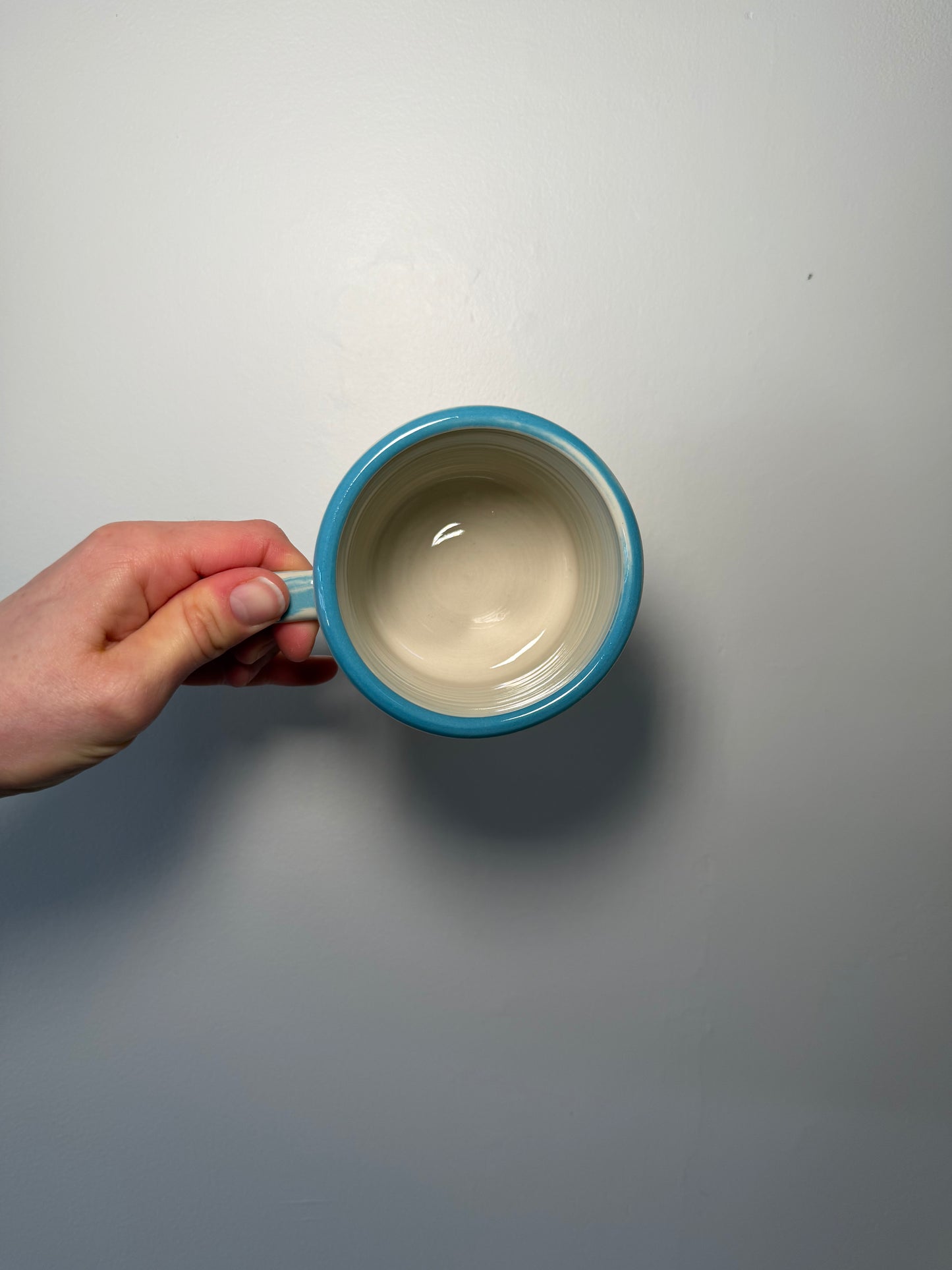Blue and Cream Marble Mug