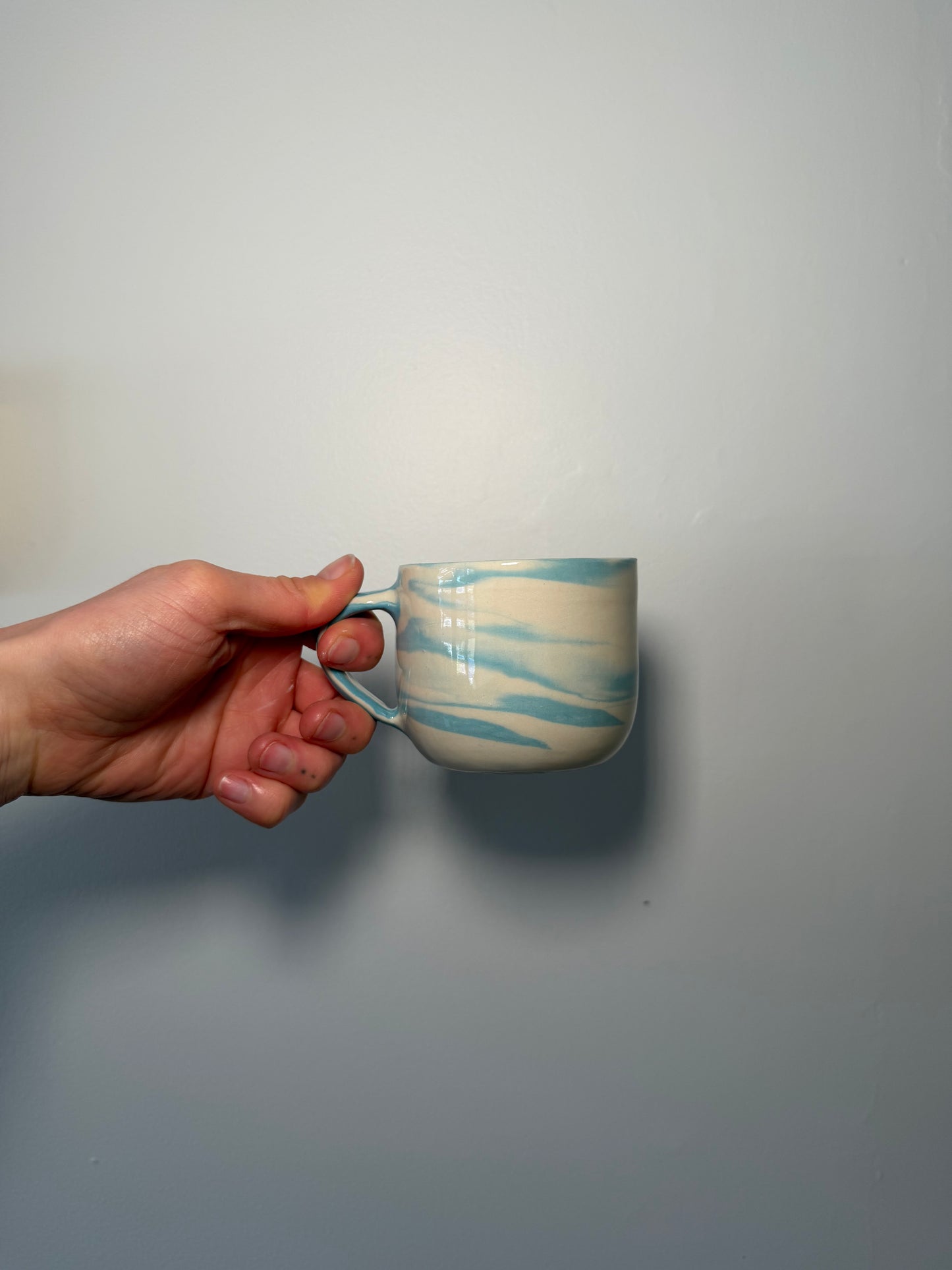 Blue and Cream Marble Mug Mini