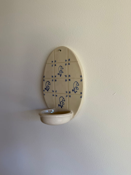 Mini Delft Candle Oval Sconce
