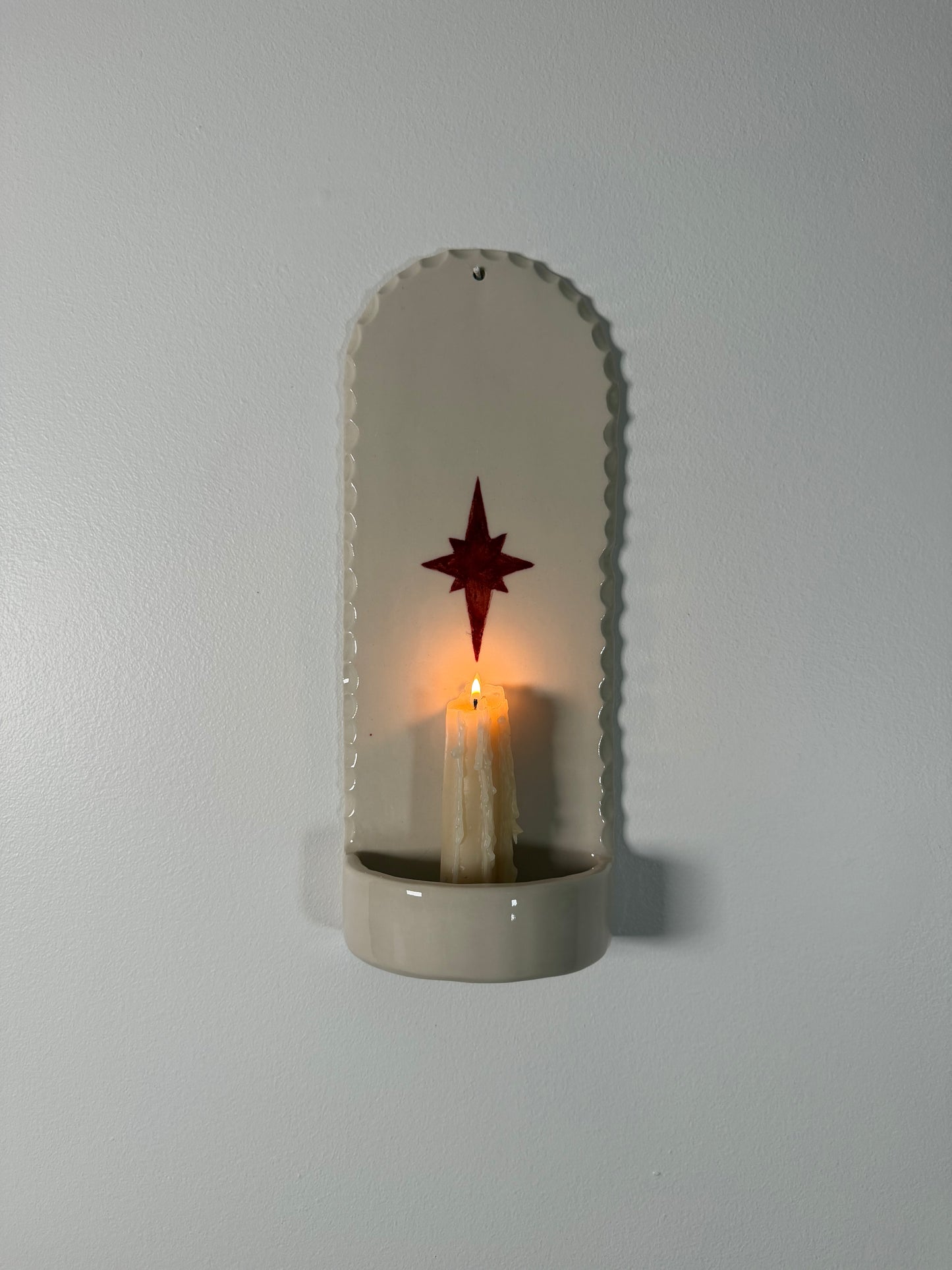 Sconce no. 3 Scalloped Cherry Star