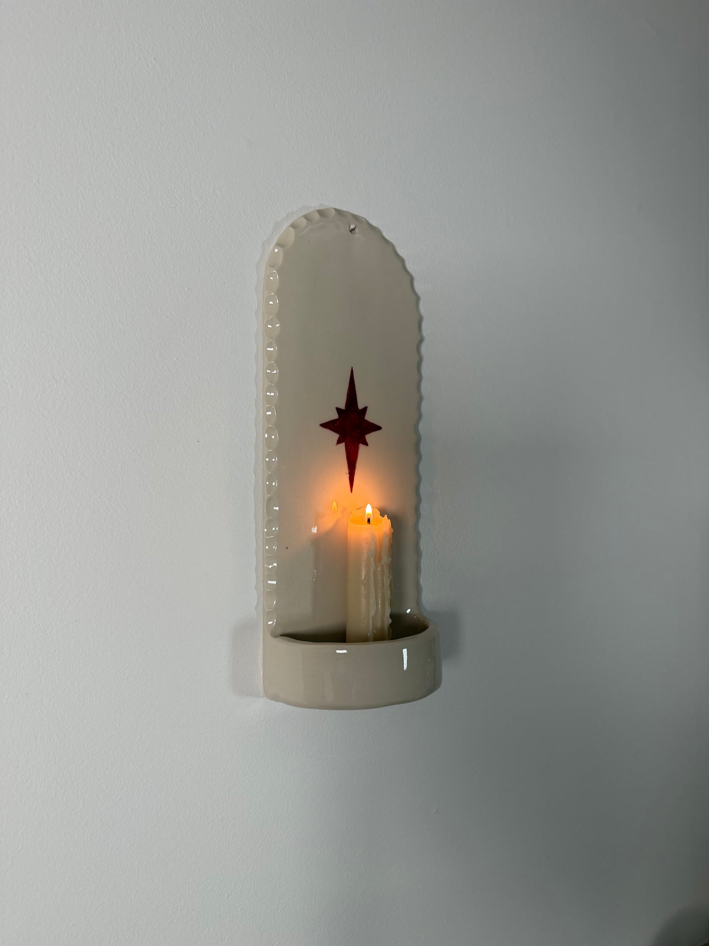 Sconce no. 3 Scalloped Cherry Star