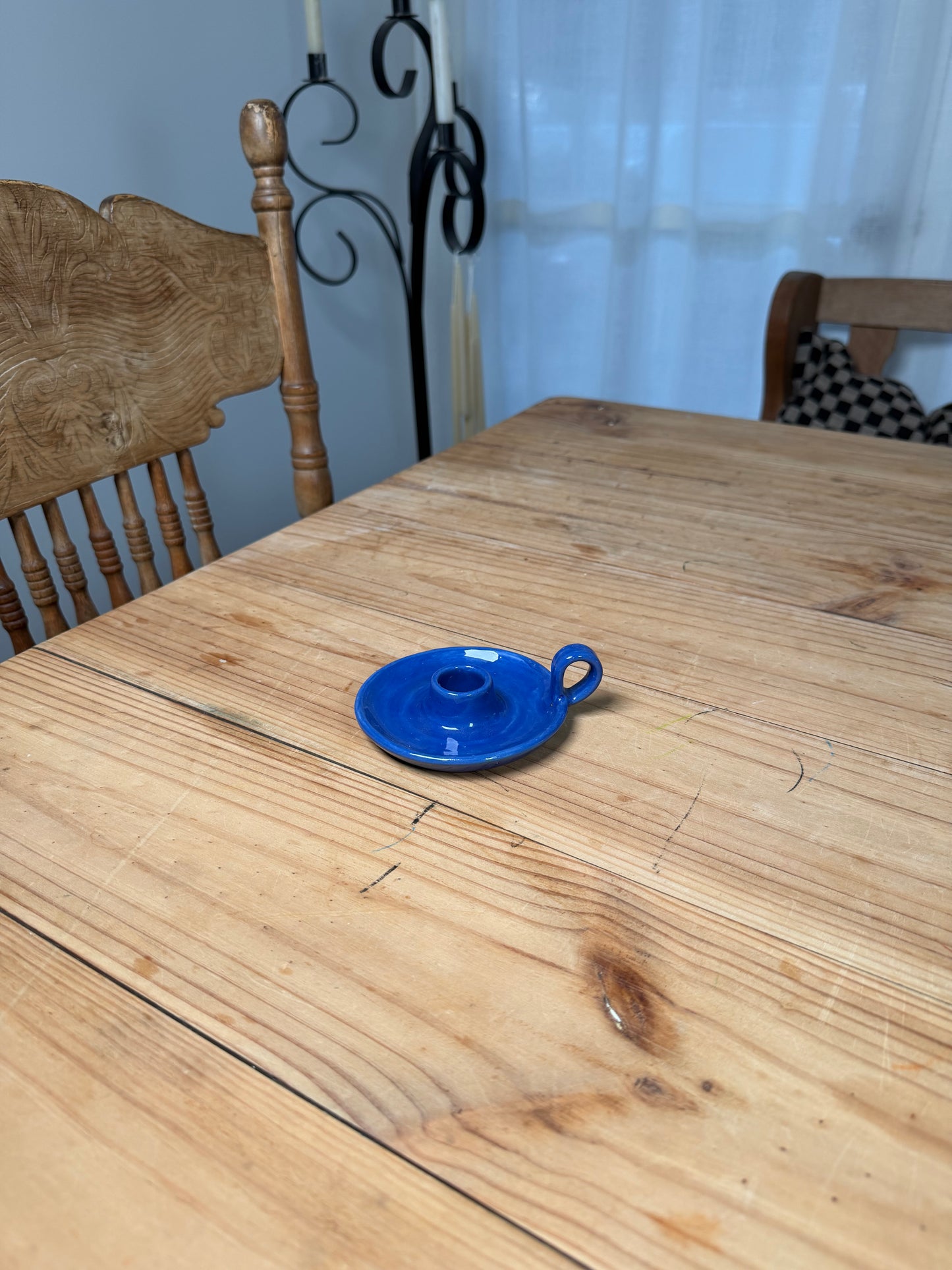 Dark Blue Candle Holder