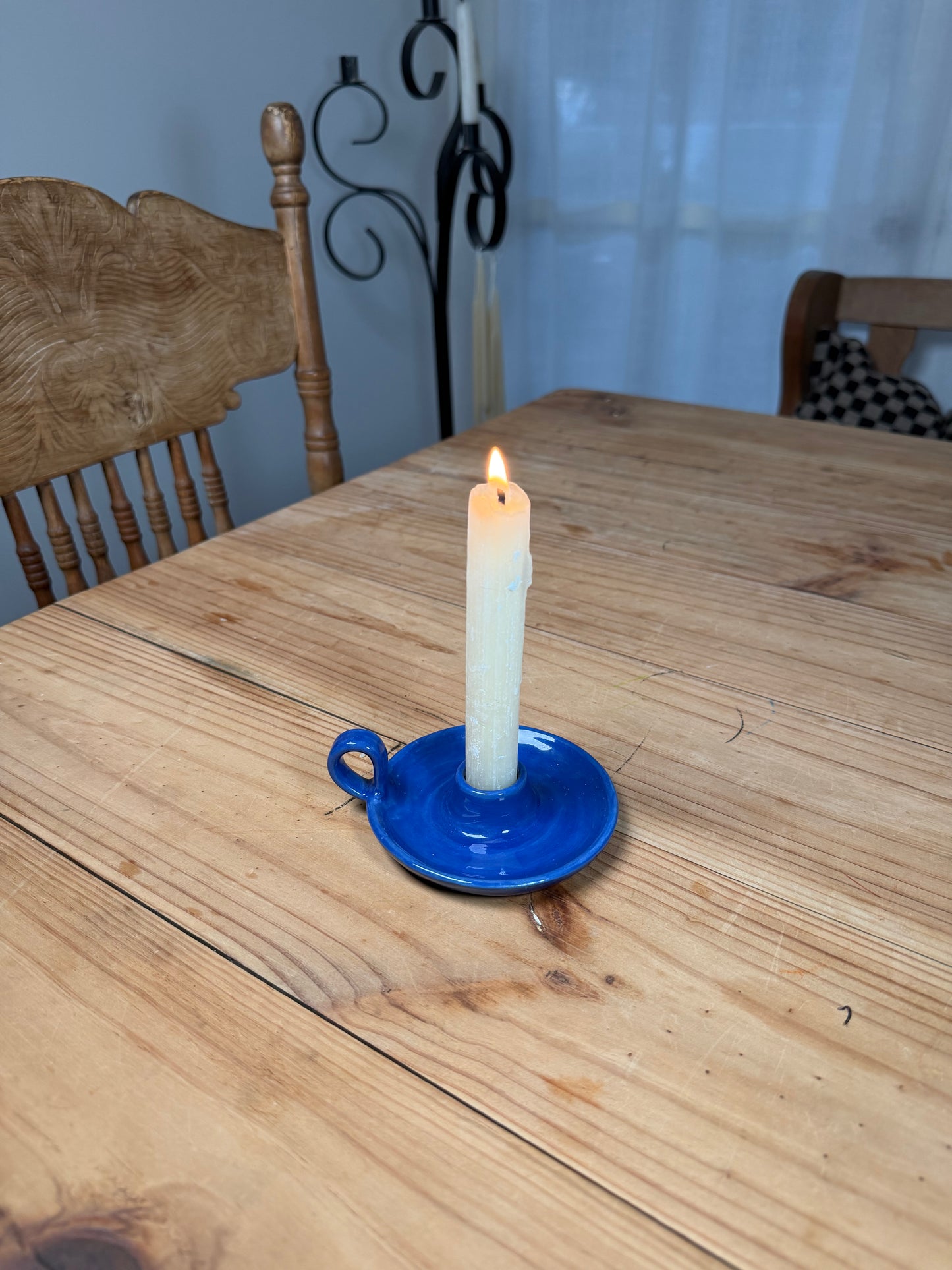 Dark Blue Candle Holder