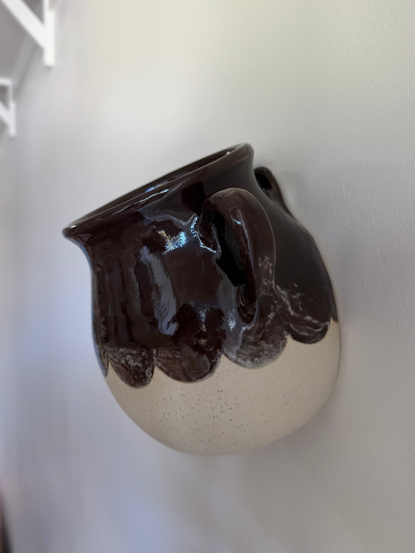 Vase no. 1 Brown and Cream - Wall Hanging