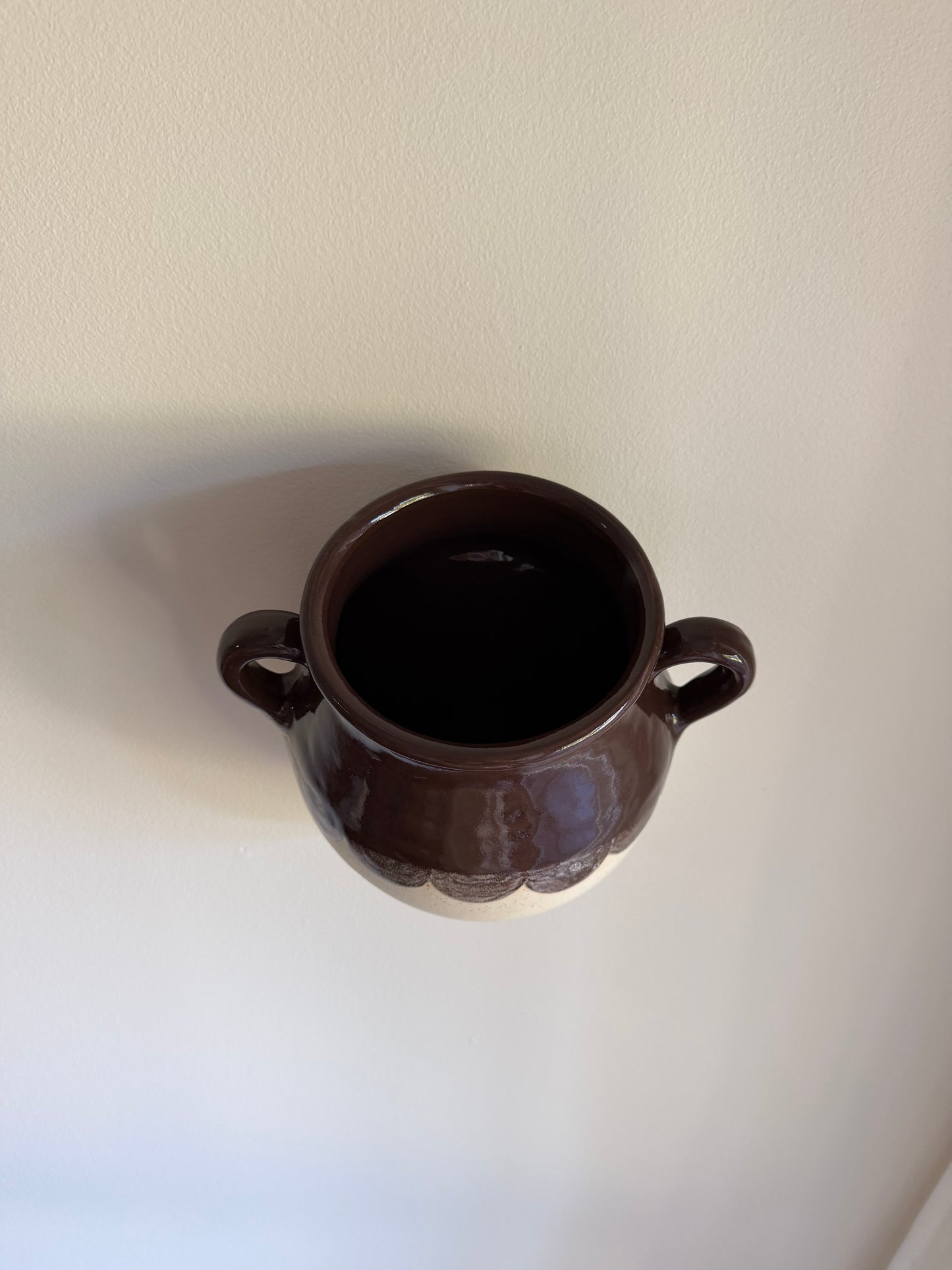 Vase no. 1 Brown and Cream - Wall Hanging