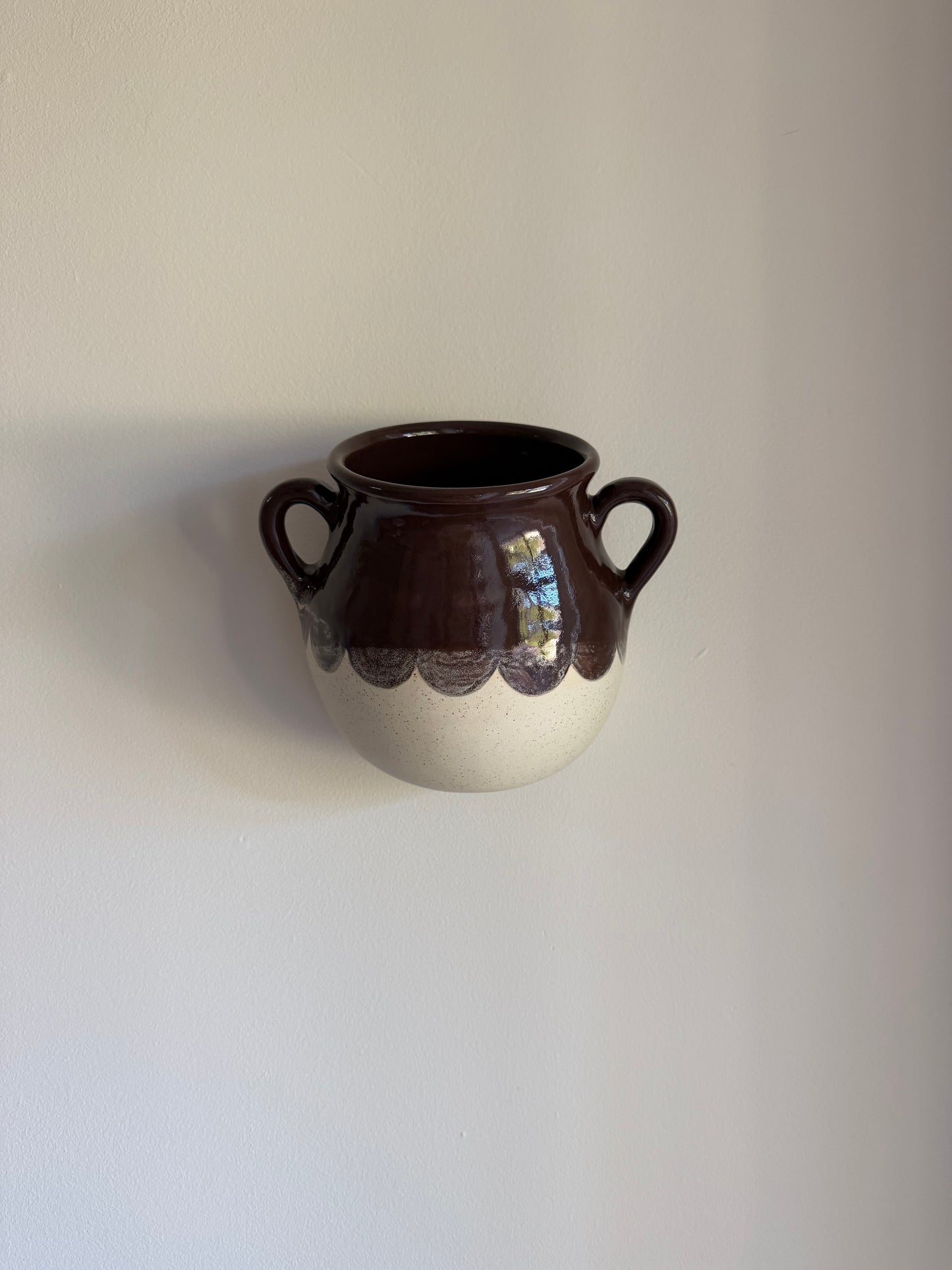 Vase no. 1 Brown and Cream - Wall Hanging