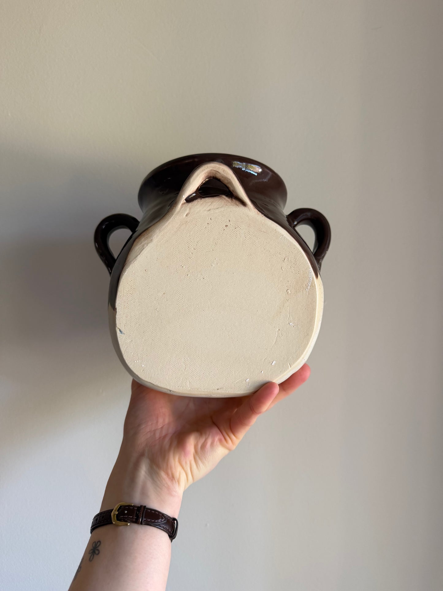 Vase no. 1 Brown and Cream - Wall Hanging