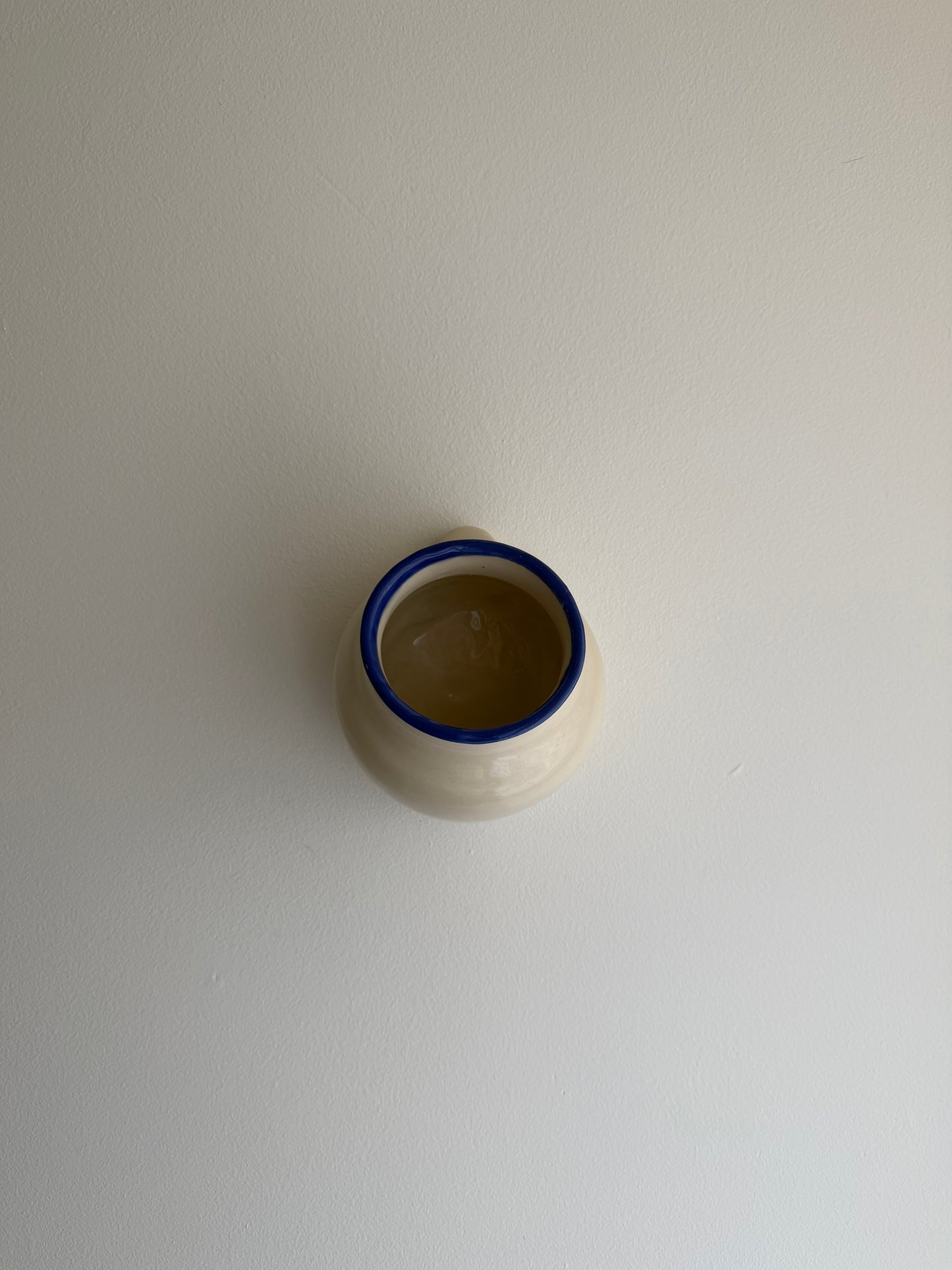 Vase no. 4 Blue and Cream- Wall Hanging