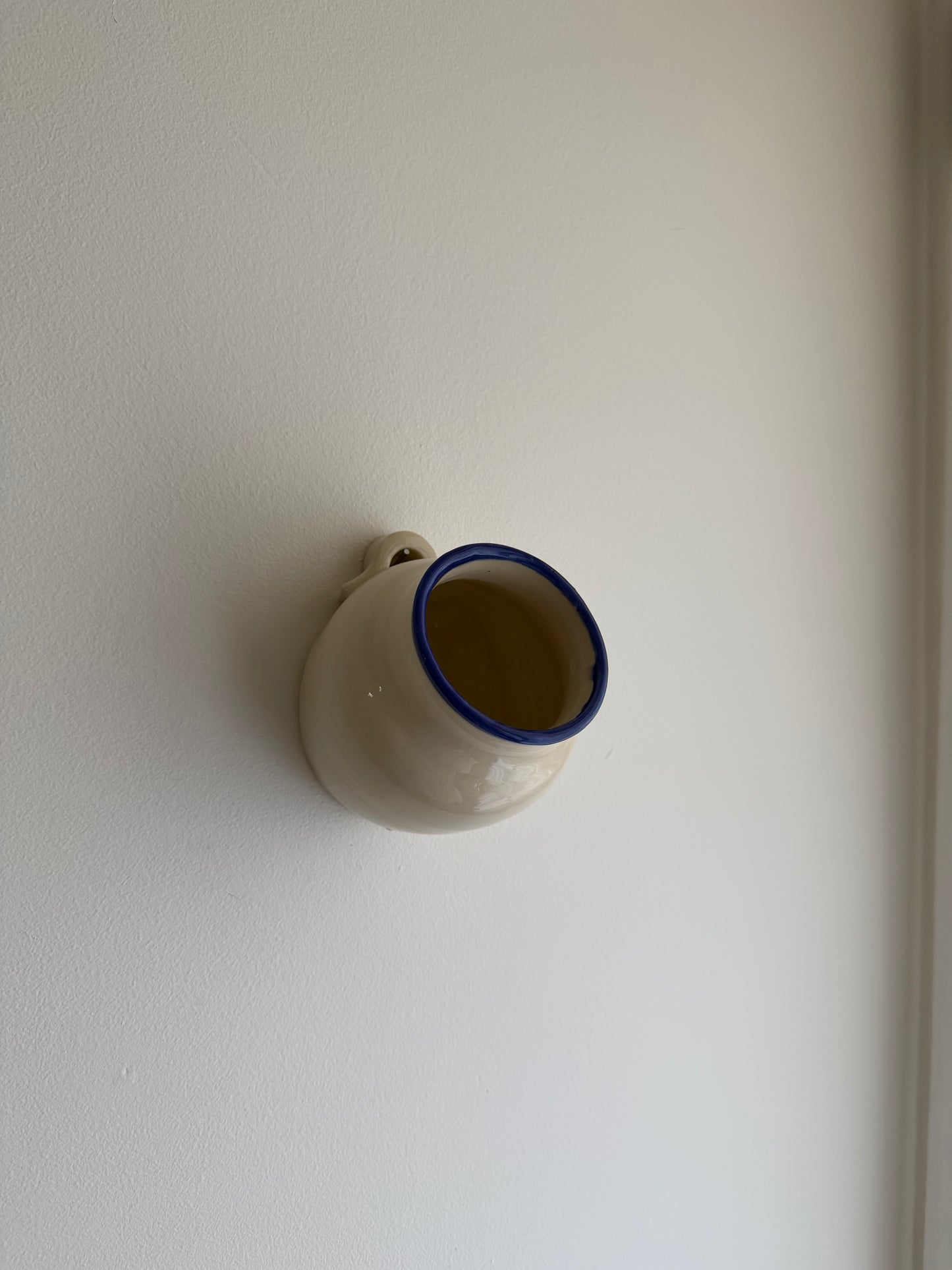 Vase no. 4 Blue and Cream- Wall Hanging