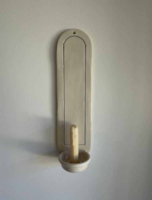 Cream and Baby Blue Sconce