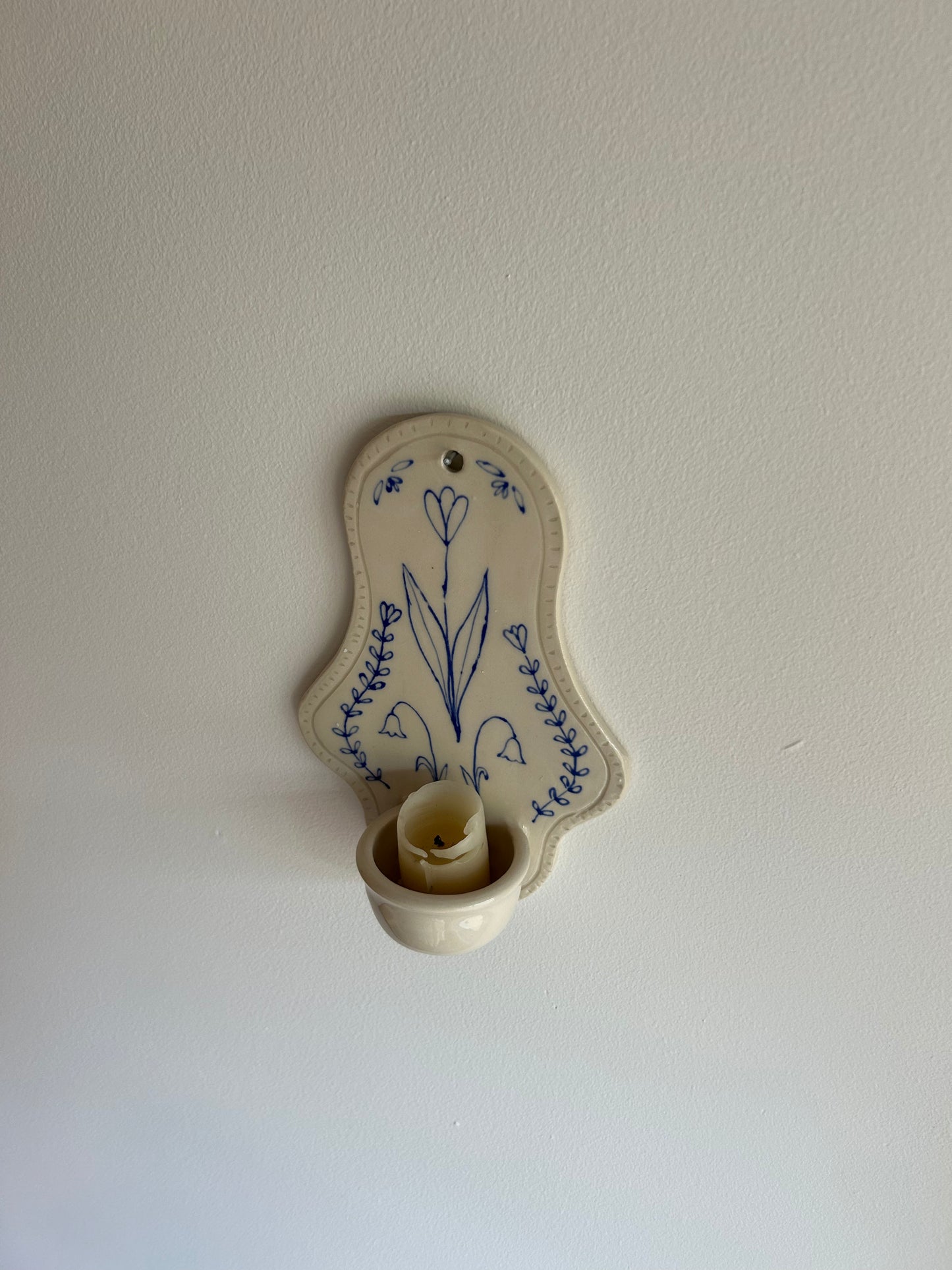 Folk Tea Light Candle Curved Sconce