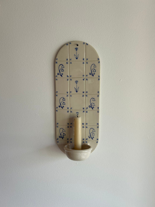 Delft Candle Sconce