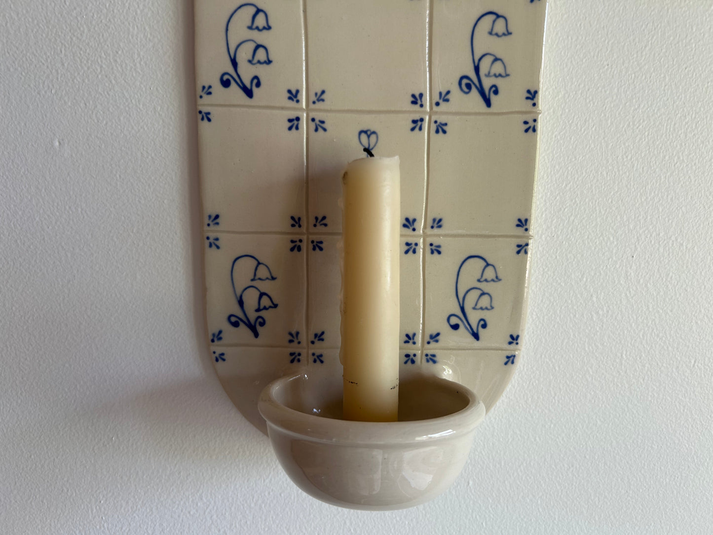 Delft Candle Sconce