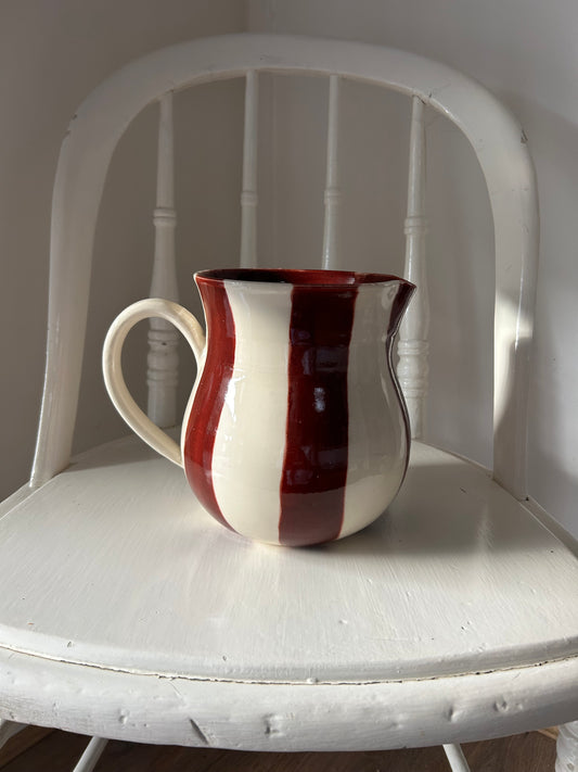Stripe Pitcher - Cherry