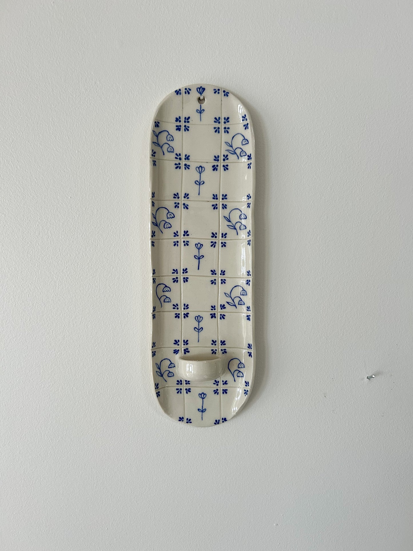 Delft Candle Sconce