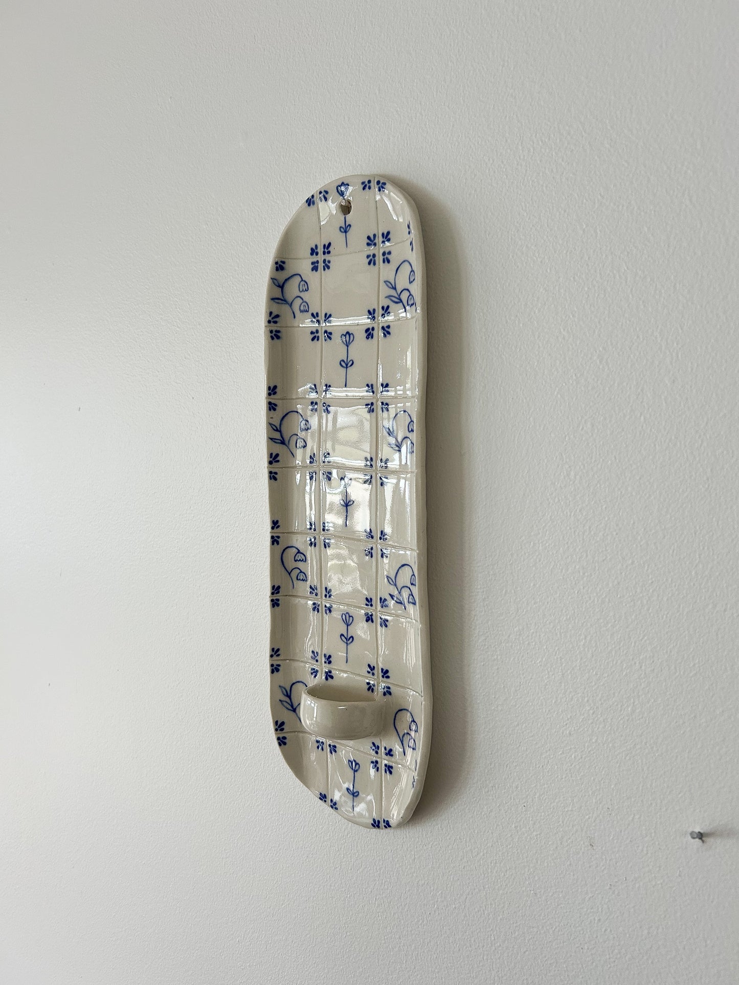 Delft Candle Sconce