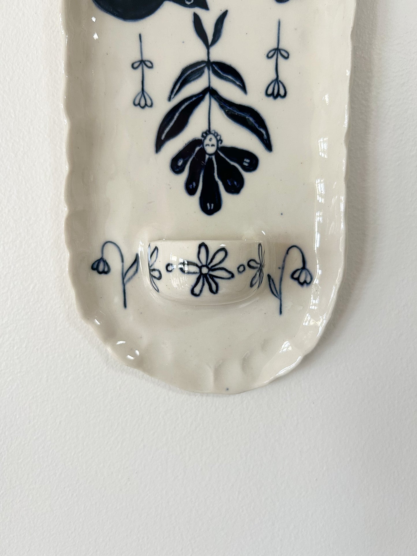 Blue Bird Candle Sconce